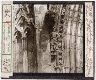 Magdeburg: Dom, Westportal, Statue des Baumeisters (Stoedtner-Nr. 13516)