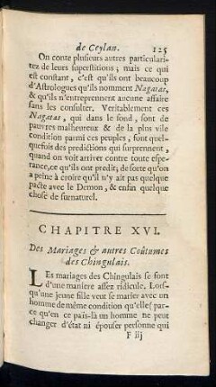 Chapitre XVI. Des mariages & autres coûtumes de Chingulais