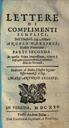 Lettere di complimenti semplici, 2.