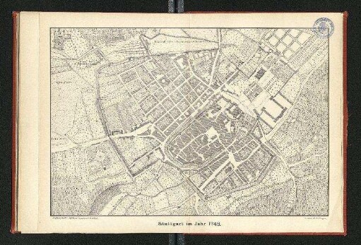 [Stadtplan:] Stuttgart im Jahr 1743