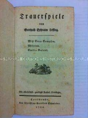 Trauerspiele von Lessing