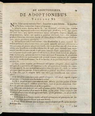 69-84, DE ADOPTIONIBUS. - QUIBUS MODISJUS PATRIAE POTESTATIS SOLVITUR.