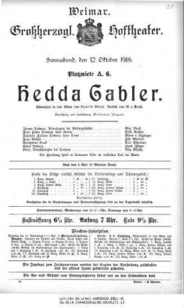 Hedda Gabler