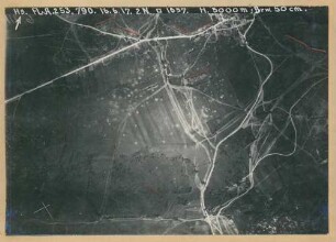 Foto der Stellungen südwestlich von Moulins (Luftbild)