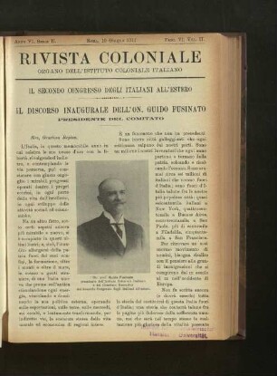 Rivista Coloniale. Fasc. VI. Vol. II.