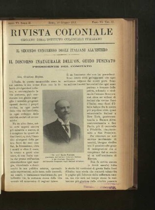 Rivista Coloniale. Fasc. VI. Vol. II.