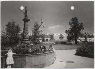 Schwarzwald, Freudenstadt, Brunnen und Stadthaus