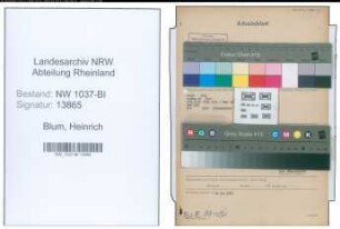 Entnazifizierung Heinrich Blum , geb. 08.01.1911 (Konstrukteur)