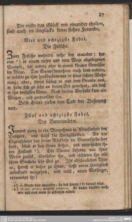Fünf und achtzigste Fabel. Der Bienenwärter