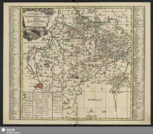 Accurate Geogr. Delineation des zu dem Thüringischen Creis gehörigen Ammtes Eckardtsberga : Nebst allen daran grentzenden u. andern Gegenden