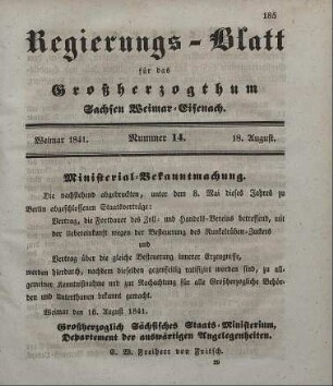 Nr. 14 : 18. August 1841