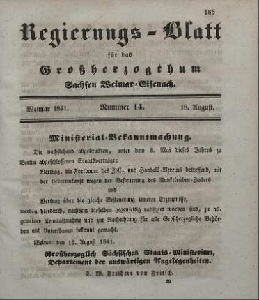 Nr. 14 : 18. August 1841