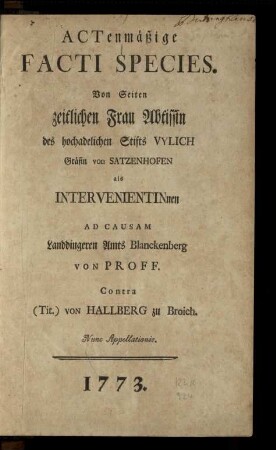 Actenmäßige facti species
