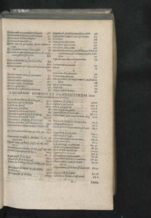 Locorum Codicis Et Pandectarum inter explicandum discussiorum Elenchus.