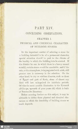 Part XIV. Concluding observations