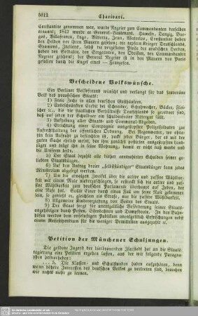 Bescheidene Volkswünsche