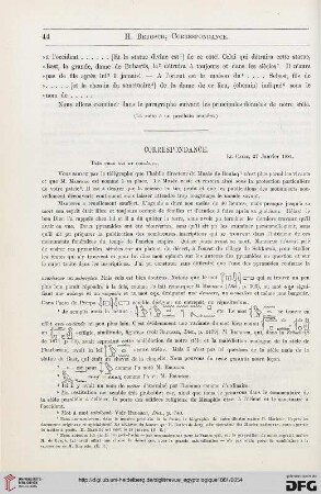 Correspondance
