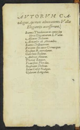 Autorum Catalogus ...