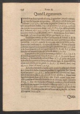 Quod Legatorum. - Quorum Bonorum.
