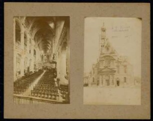 Saint-Étienne-du-Mont, Paris: Innenansicht und Außenansicht der Westfassade
