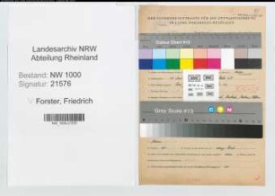 Entnazifizierung Friedrich Forster, geb. 30.06.1892 (Polizeibeamter)