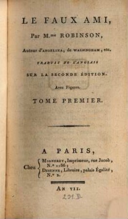 Le faux ami ..., 1