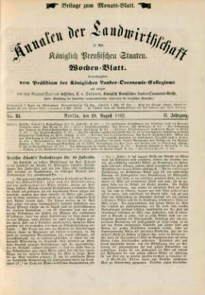 No. 34. Berlin, den 20. August 1862. II. Jahrgang.