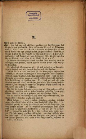 Biblisches Wörterbuch : enthaltend eine Erklärung der alterthümlichen und seltenen Ausdrücke in M. Luther's Bibelübersetzung ; für Geistliche und Lehrer
