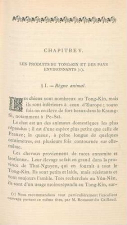 Chapitre V. Les produits du Tong-Kin et des pays environnants
