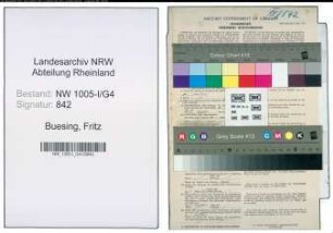 Entnazifizierung Fritz Buesing , geb. 10.09.1897 (Heizer)