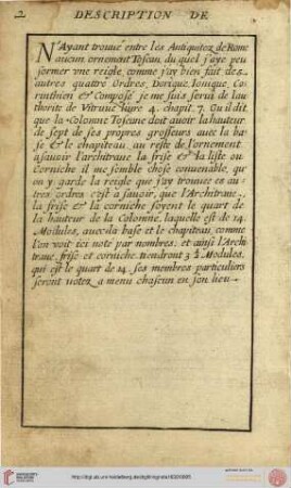 Description l'ordre toscan