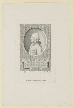Bildnis des Friedrich Iosias zu Sachsen
