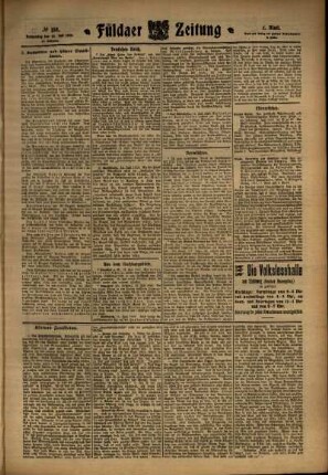 Zweite Ausgabe vom Donnerstag, den 14. Juli 1910.
