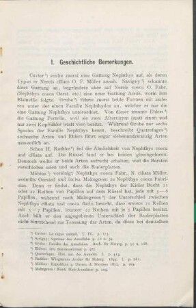 I. Geschichtliche Bemerkungen.