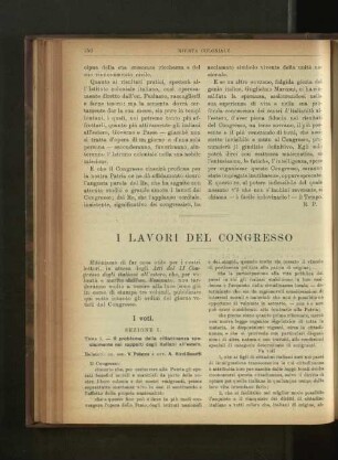 I Lavori Del Congresso.