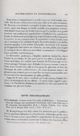 Nous avons à communiquer à nos lecteurs une douloureuse nouvelle.