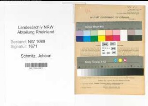 Entnazifizierung Johann Schmitz , geb. 11.08.1922 (Unterbrandmeister)