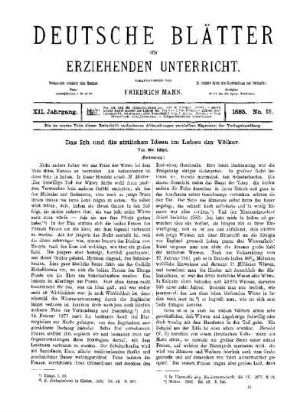 Das Ich und die sittlichen Ideen im Leben der Völker : (Fortsetzung)