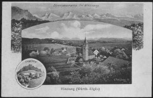Hinznang (Württb. Allgäu) / Alpenpanorama bei Hinznang