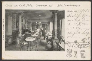 Ansichtskarte "Café Hein", Oranienstraße 138