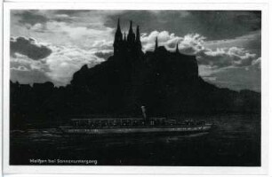 Meißen. bei Sonnenuntergang