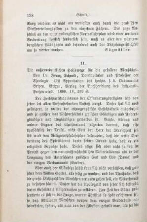 138-140 [Rezension] Die ausserordentlichen Heilswege für die gefallene Menschheit