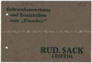 Bedienungsanleitung und Ersatzteilliste für zweischarige Motoranhängepflüge