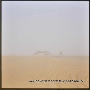 Lange Anna bei Sandsturm, Blickrichtung Westen, Standort Lager