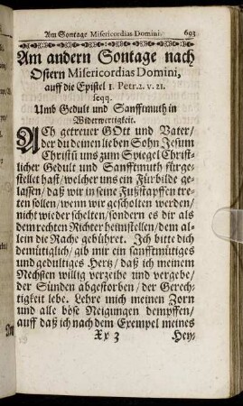 Am andern Sontage nach Ostern Misericordias Domini [...]
