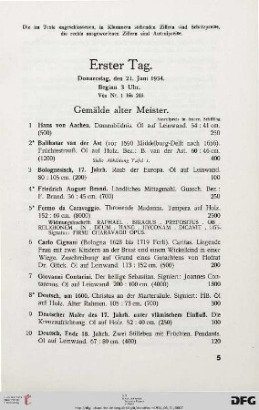 Gemälde alter Meister (Nr. 1-40)