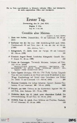 Gemälde alter Meister (Nr. 1-40)