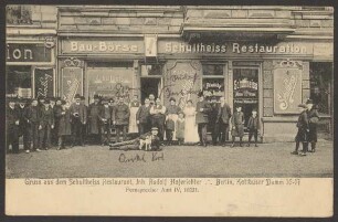 Ansichtskarte „Schultheiss Restaurant“, Kottbusser Damm
