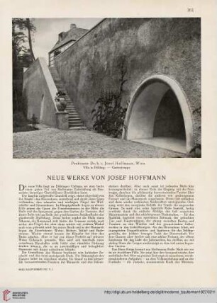Neue Werke von Josef Hoffmann