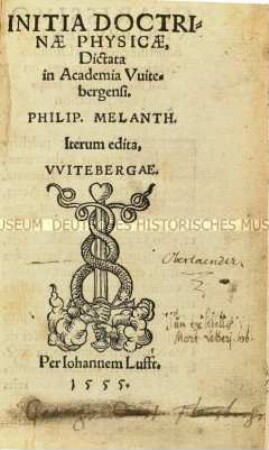 Initia doctrinae physicae (Die Anfangsgründe der Physik)